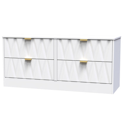 Las Vegas F Large Chest of Drawers White 4 Drawers 115cm