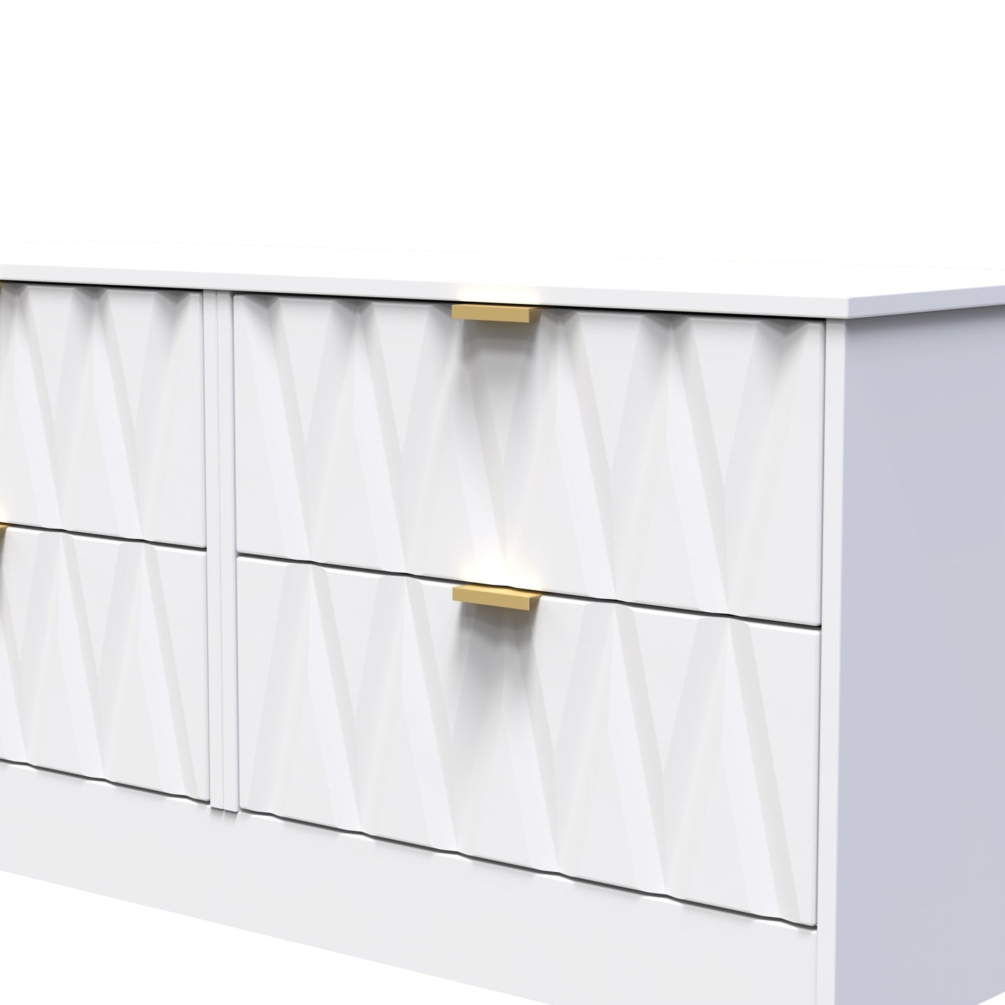 Las Vegas F Large Chest of Drawers White 4 Drawers 115cm