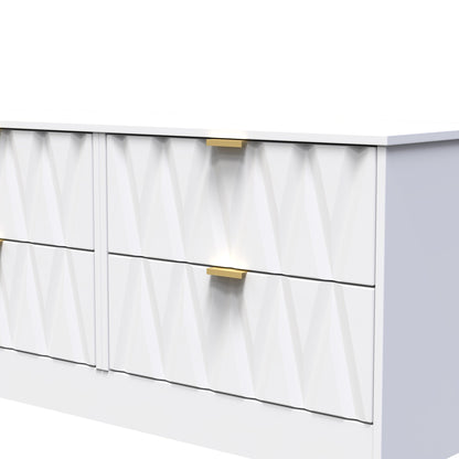 Las Vegas F Large Chest of Drawers White 4 Drawers 115cm