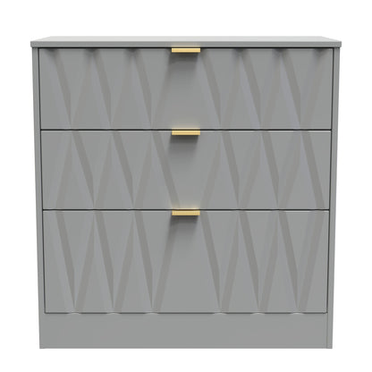 Las Vegas F Chest of Drawers Grey 3 Drawers 77cm