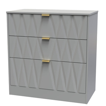 Las Vegas F Chest of Drawers Grey 3 Drawers 77cm