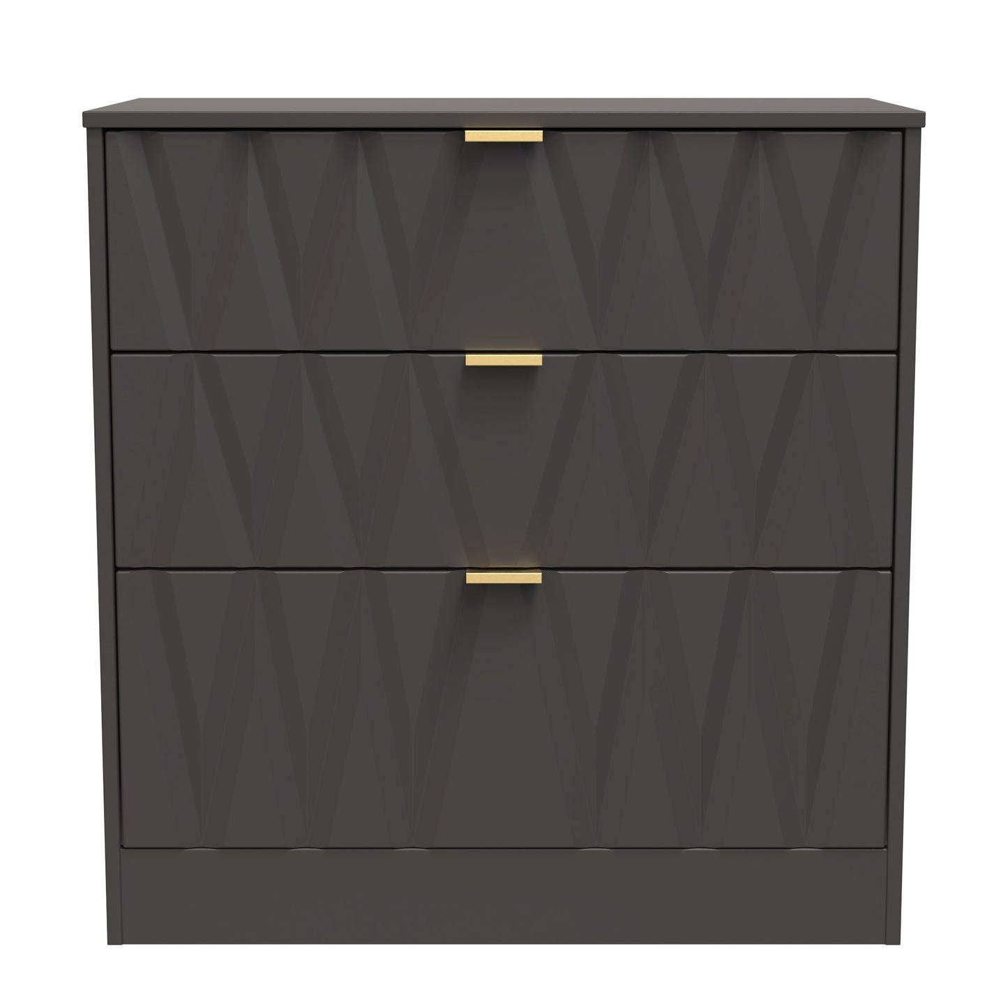 Las Vegas F Chest of Drawers Dark Grey 3 Drawers 80cm