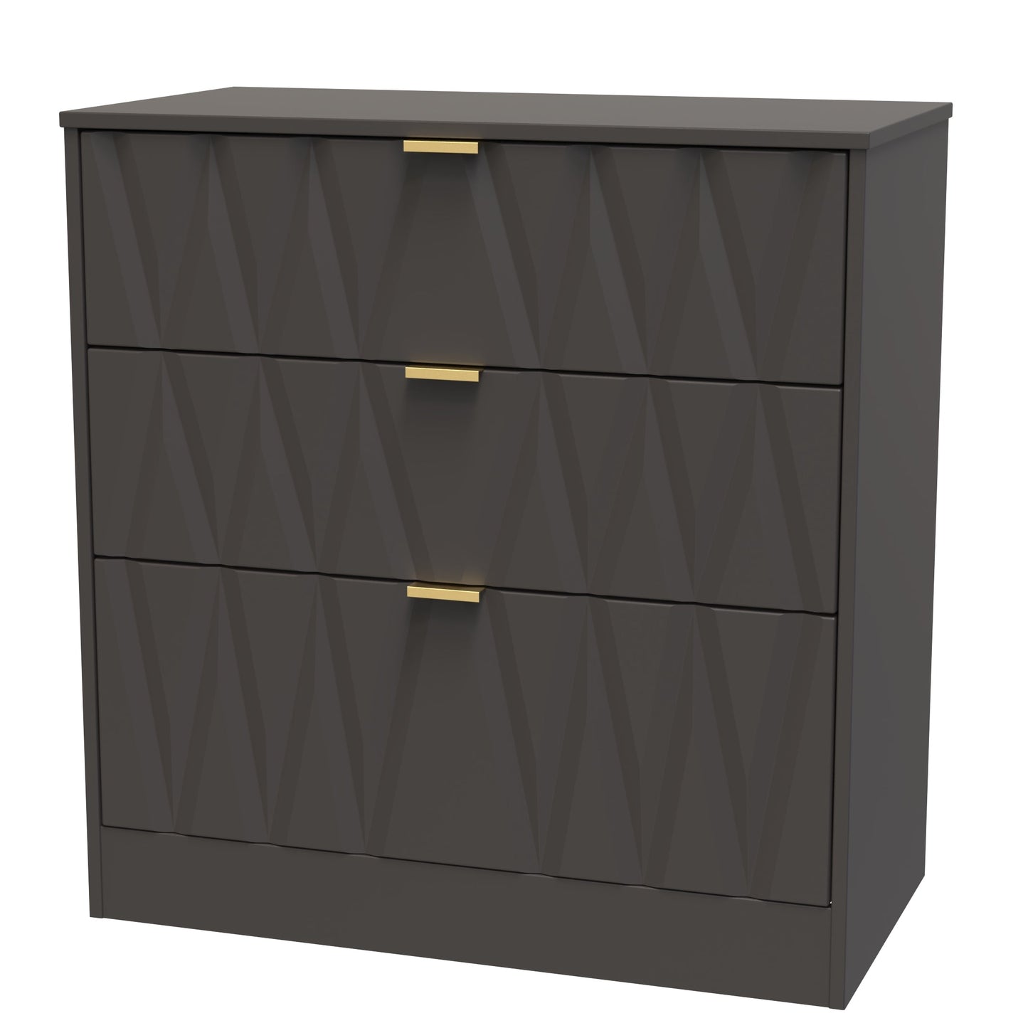 Las Vegas F Chest of Drawers Dark Grey 3 Drawers 80cm
