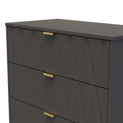 Las Vegas F Chest of Drawers Dark Grey 3 Drawers 80cm