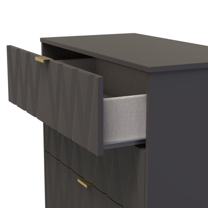 Las Vegas F Chest of Drawers Dark Grey 3 Drawers 80cm