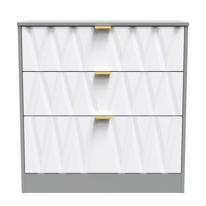 Las Vegas F Chest of Drawers Grey 3 Drawers 40cm