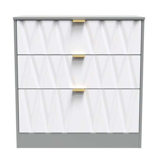 Las Vegas F Chest of Drawers Grey 3 Drawers 40cm