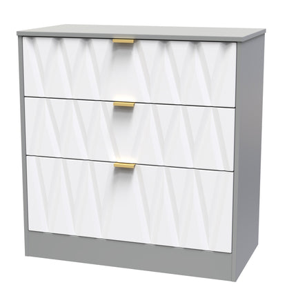 Las Vegas F Chest of Drawers Grey 3 Drawers 40cm