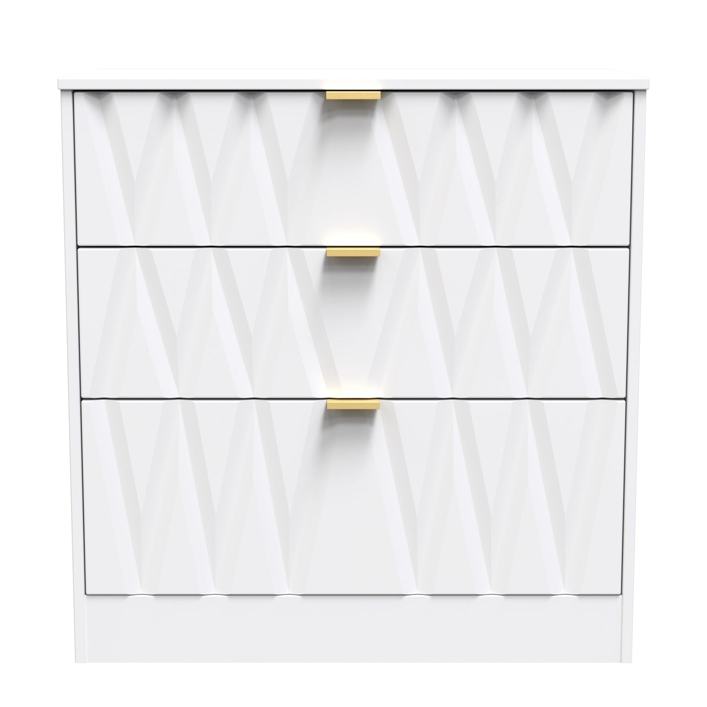Las Vegas F Chest of Drawers White 3 Drawers 80cm