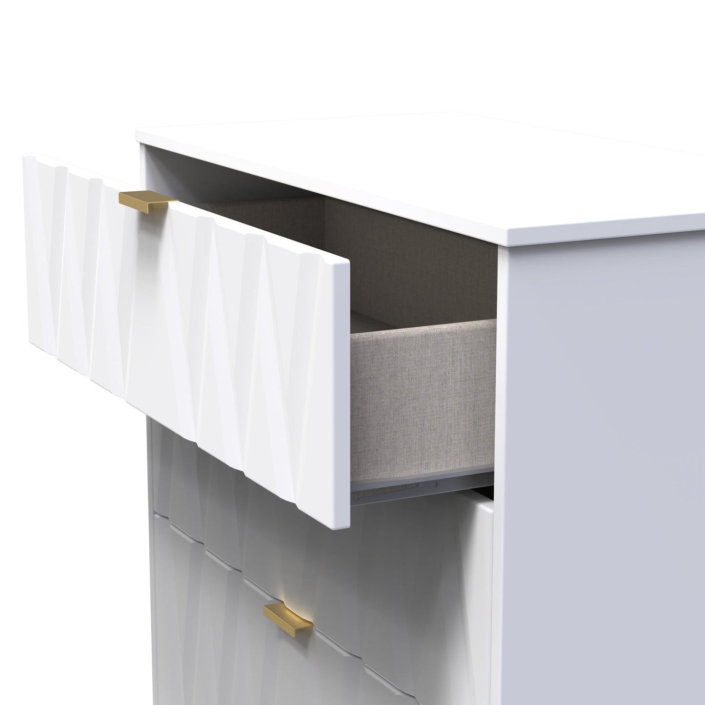 Las Vegas F Chest of Drawers White 3 Drawers 80cm