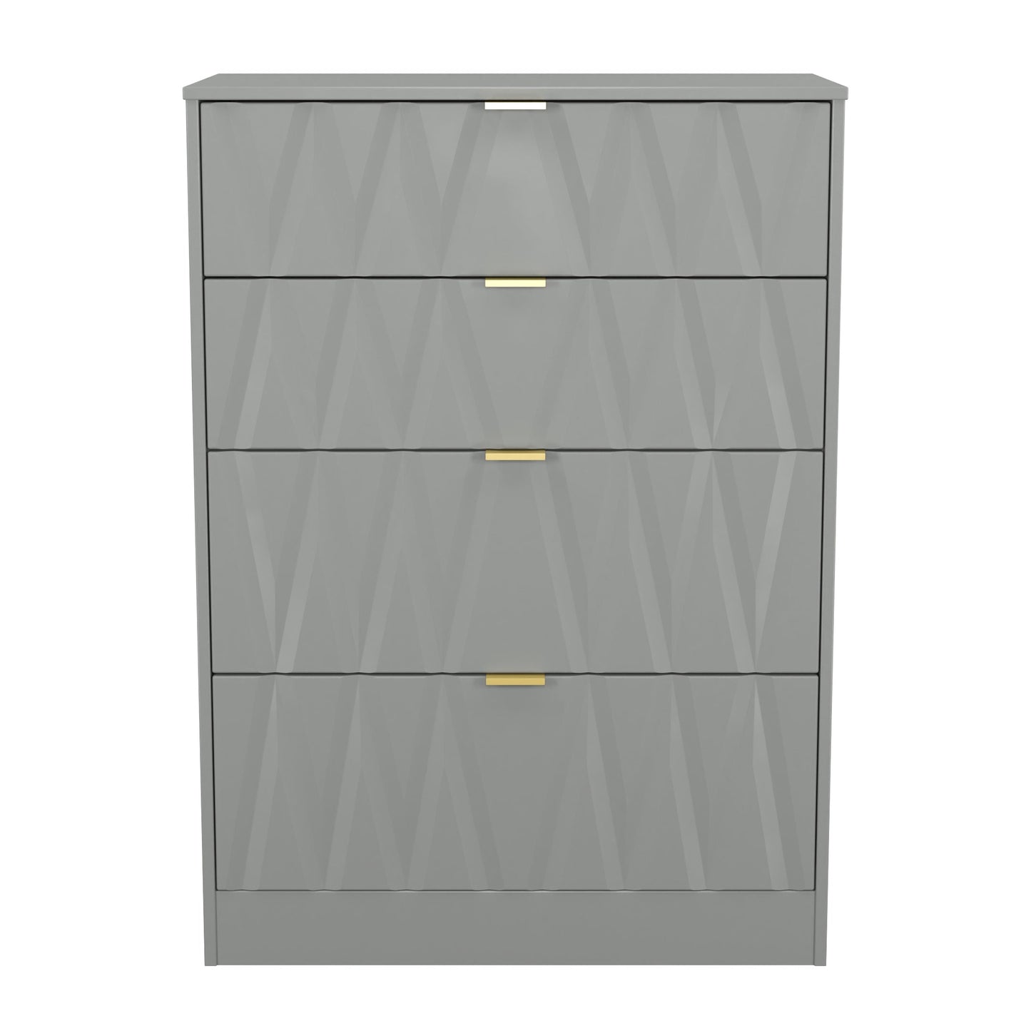 Las Vegas F Tall Chest of Drawers Grey 4 Drawers 107cm