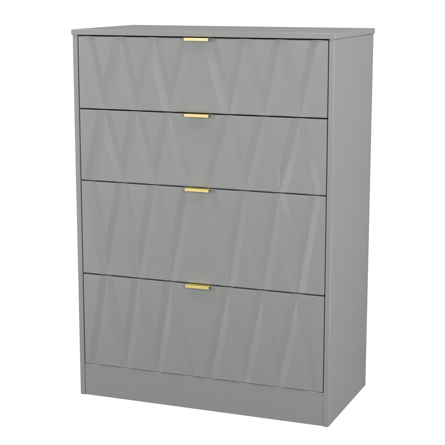 Las Vegas F Tall Chest of Drawers Grey 4 Drawers 107cm