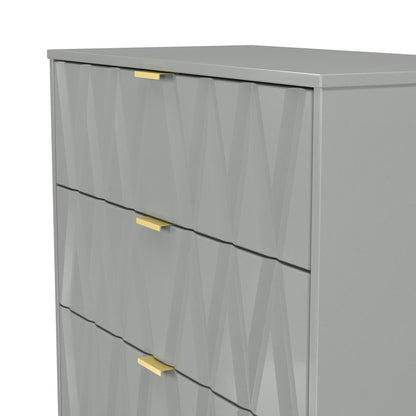 Las Vegas F Tall Chest of Drawers Grey 4 Drawers 107cm