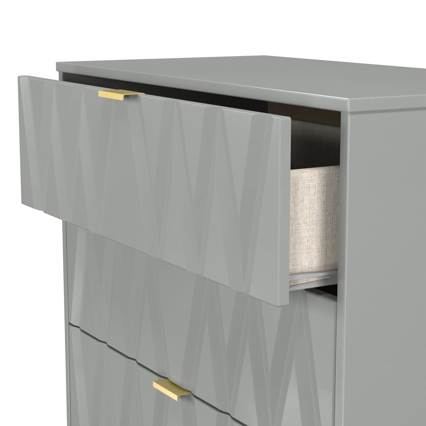 Las Vegas F Tall Chest of Drawers Grey 4 Drawers 107cm