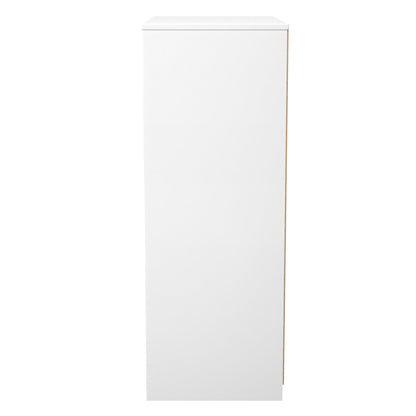 Las Vegas F Tall Chest of Drawers White 4 Drawers 107cm