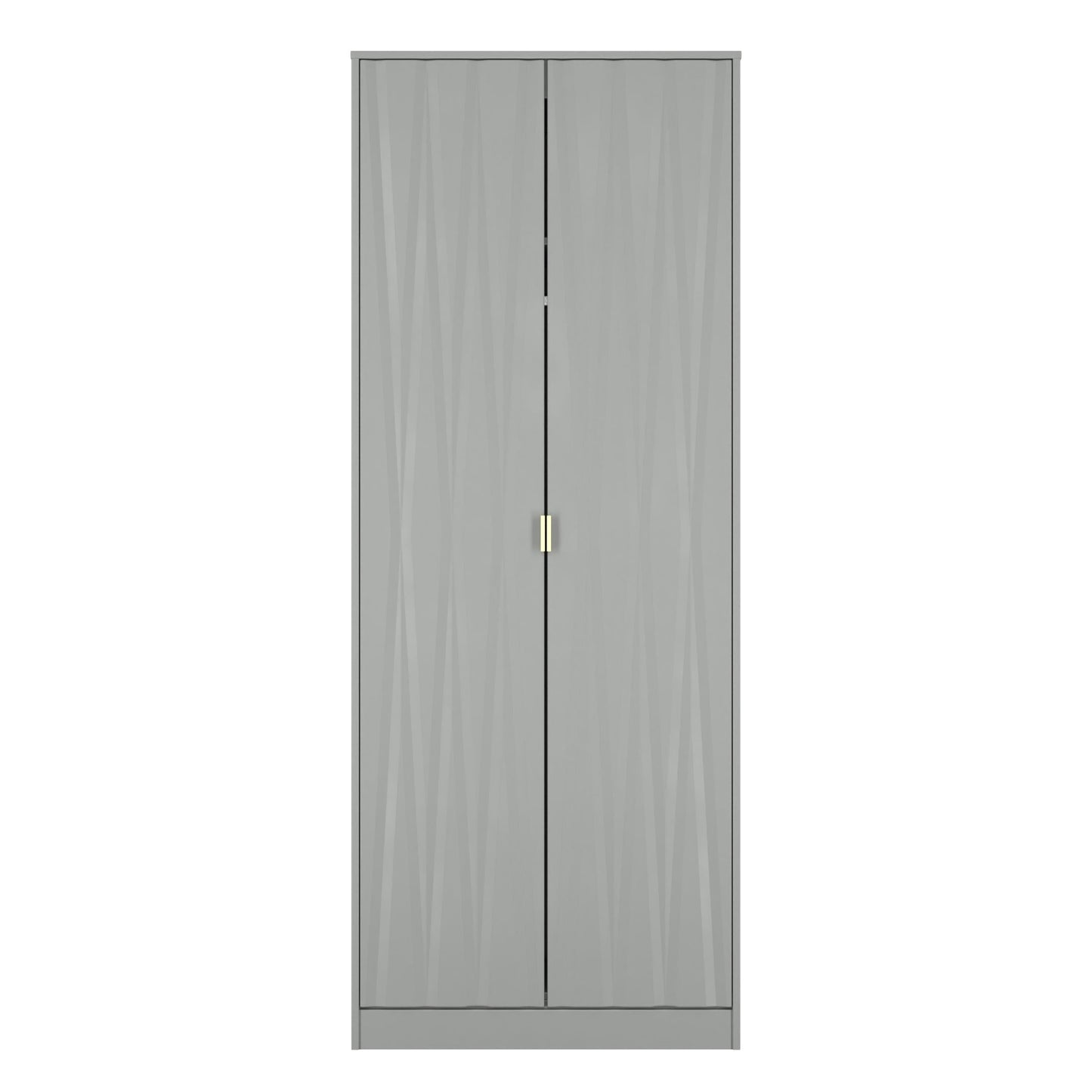Las Vegas F Tall Wardrobe Grey 2 Doors 1 Shelf 77cm