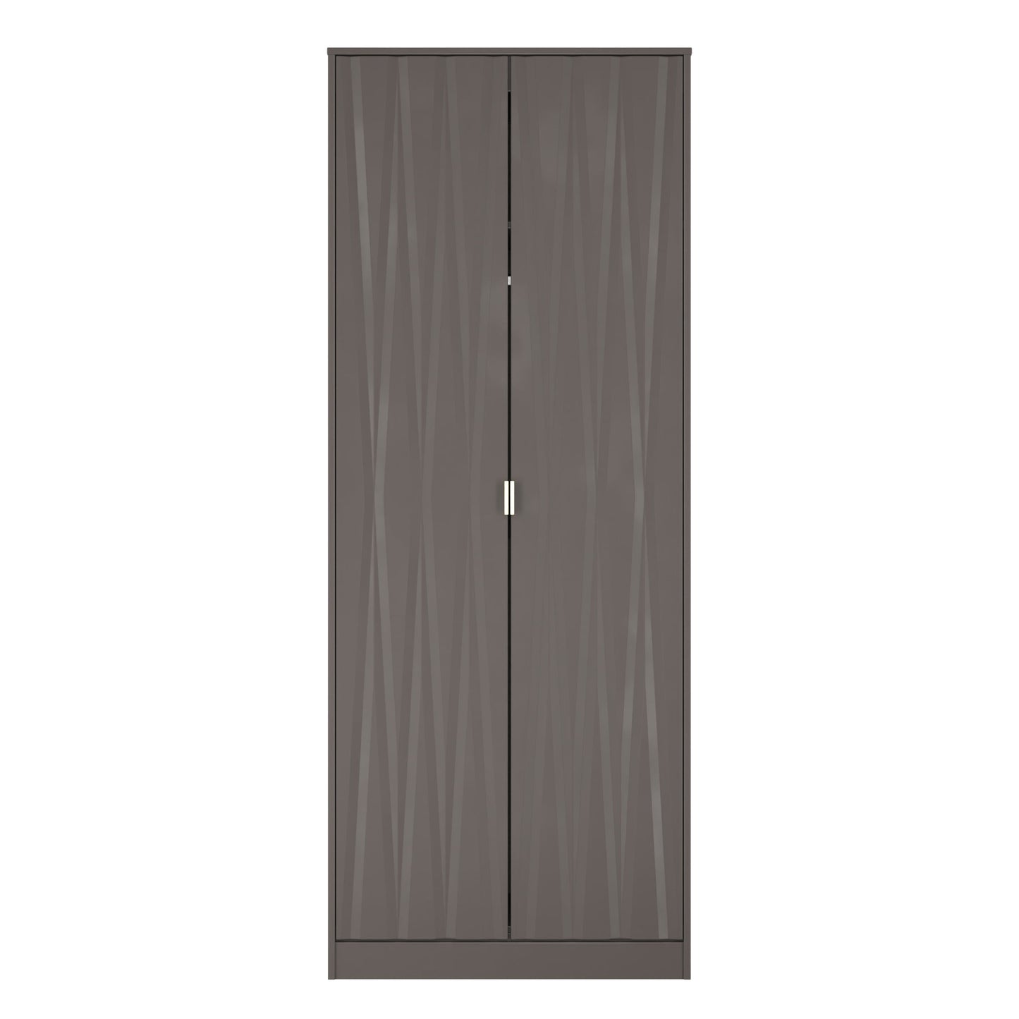 Las Vegas F Tall Wardrobe Dark Grey 2 Doors 1 Shelf 198cm