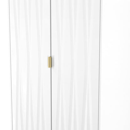 Las Vegas F Tall Wardrobe White 2 Doors 1 Shelf 198cm
