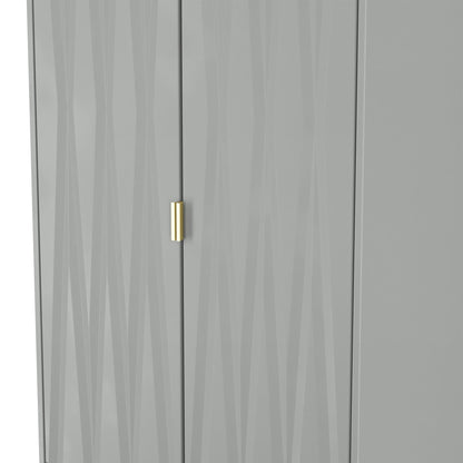 Las Vegas F Tall Wardrobe Grey 2 Doors 2 Drawers 77cm