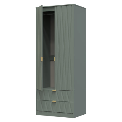 Las Vegas F Tall Wardrobe Not Applicable 2 Doors 2 Drawers 198cm