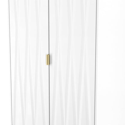 Las Vegas F Tall Wardrobe White 2 Doors 2 Drawers 198cm