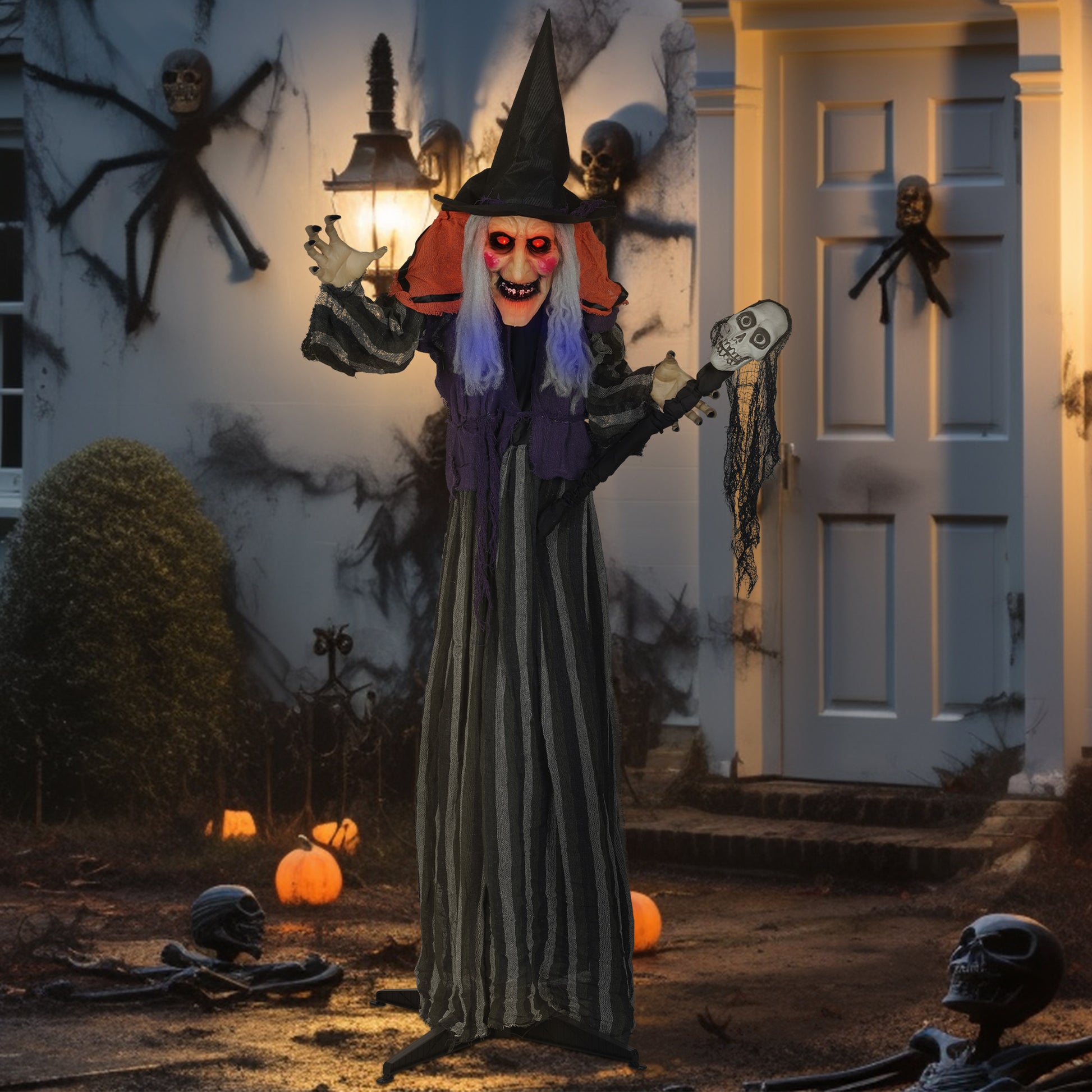 Animated Witch Halloween Decoration - 160cm Primary Image