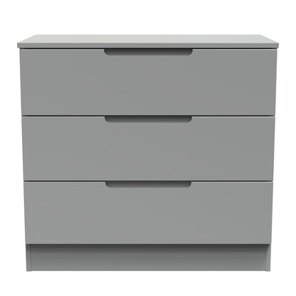 Milan Chest of Drawers Grey 3 Drawers 74cm