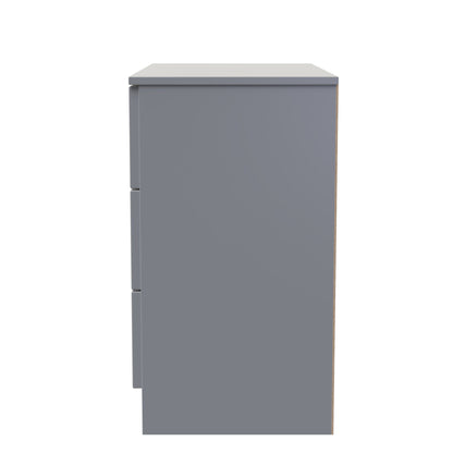 Milan Chest of Drawers Grey 3 Drawers 74cm