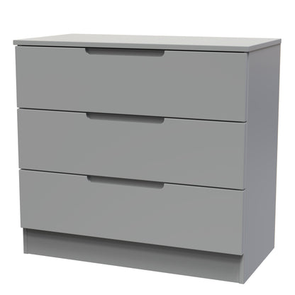 Milan Chest of Drawers Grey 3 Drawers 74cm