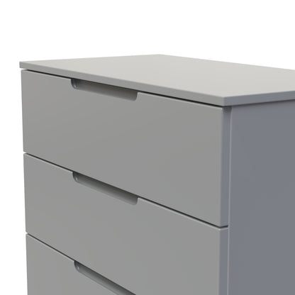 Milan Chest of Drawers Grey 3 Drawers 74cm