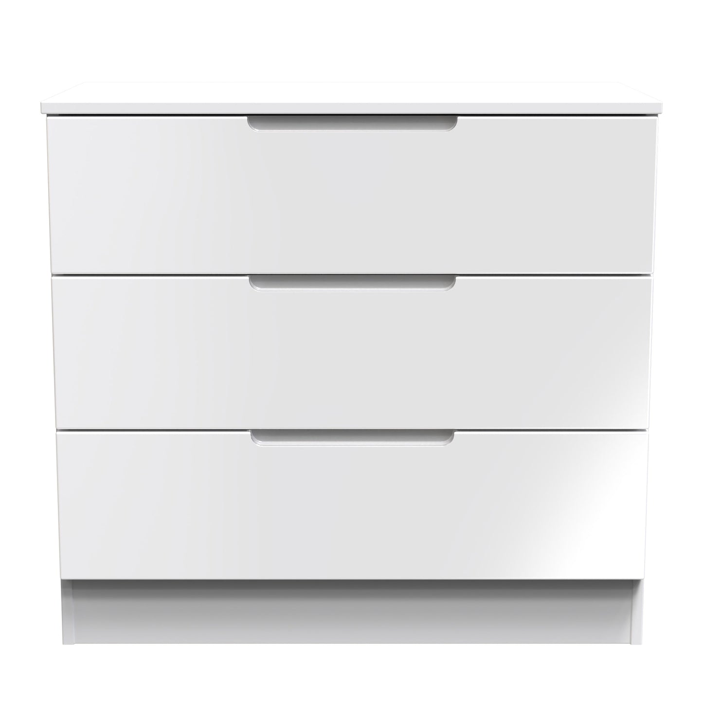 Milan Chest of Drawers White 3 Drawers 74cm