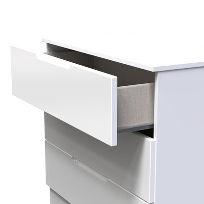 Milan Chest of Drawers White 3 Drawers 74cm
