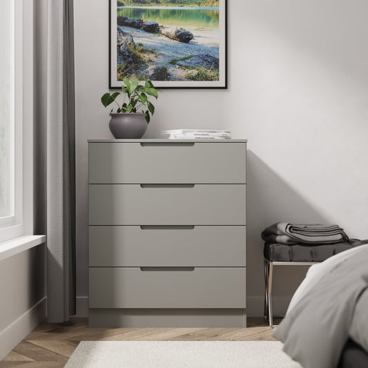 Milan Chest of Drawers Grey 4 Drawers 89cm