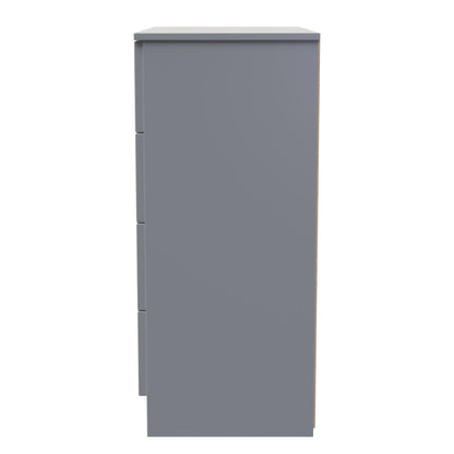 Milan Chest of Drawers Grey 4 Drawers 89cm