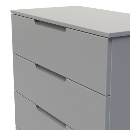 Milan Chest of Drawers Grey 4 Drawers 89cm