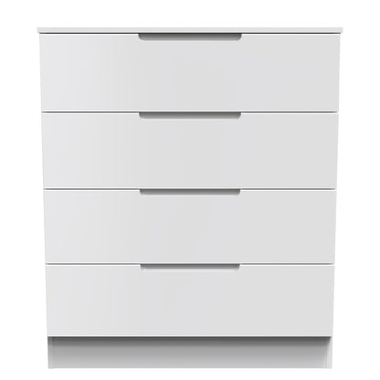 Milan Chest of Drawers White 4 Drawers 89cm