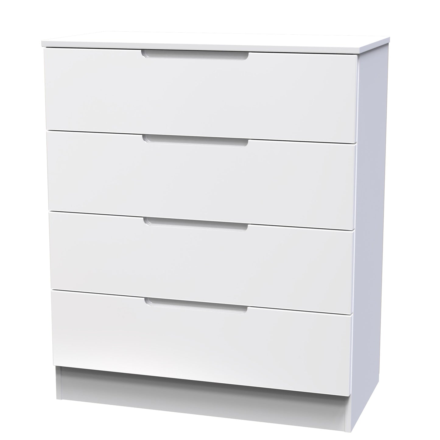 Milan Chest of Drawers White 4 Drawers 89cm
