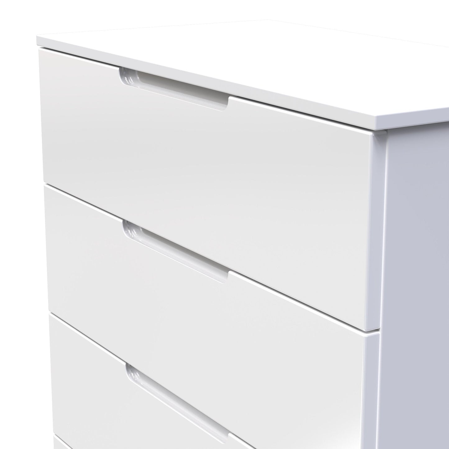 Milan Chest of Drawers White 4 Drawers 89cm