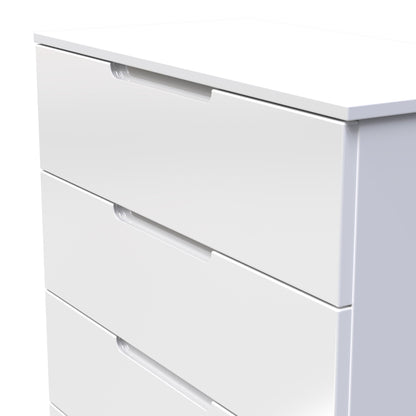 Milan Chest of Drawers White 4 Drawers 89cm