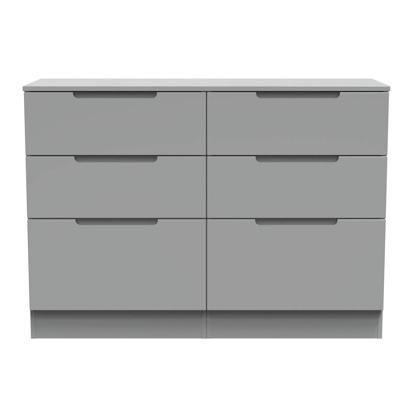 Milan Large Chest of Drawers Grey 6 Drawers 110cm