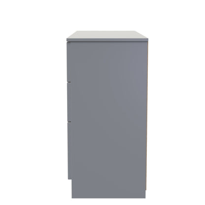 Milan Large Chest of Drawers Grey 6 Drawers 110cm
