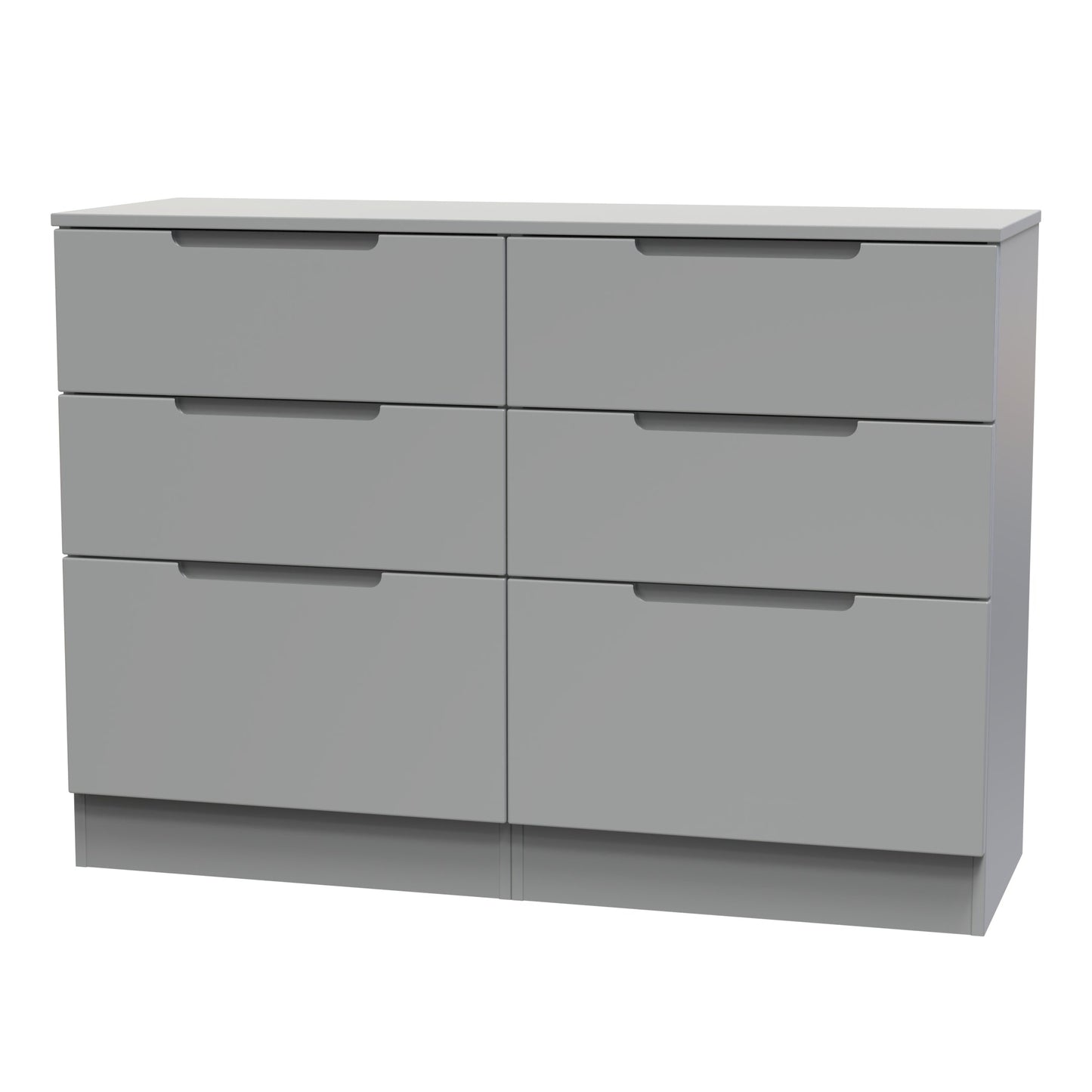 Milan Large Chest of Drawers Grey 6 Drawers 110cm