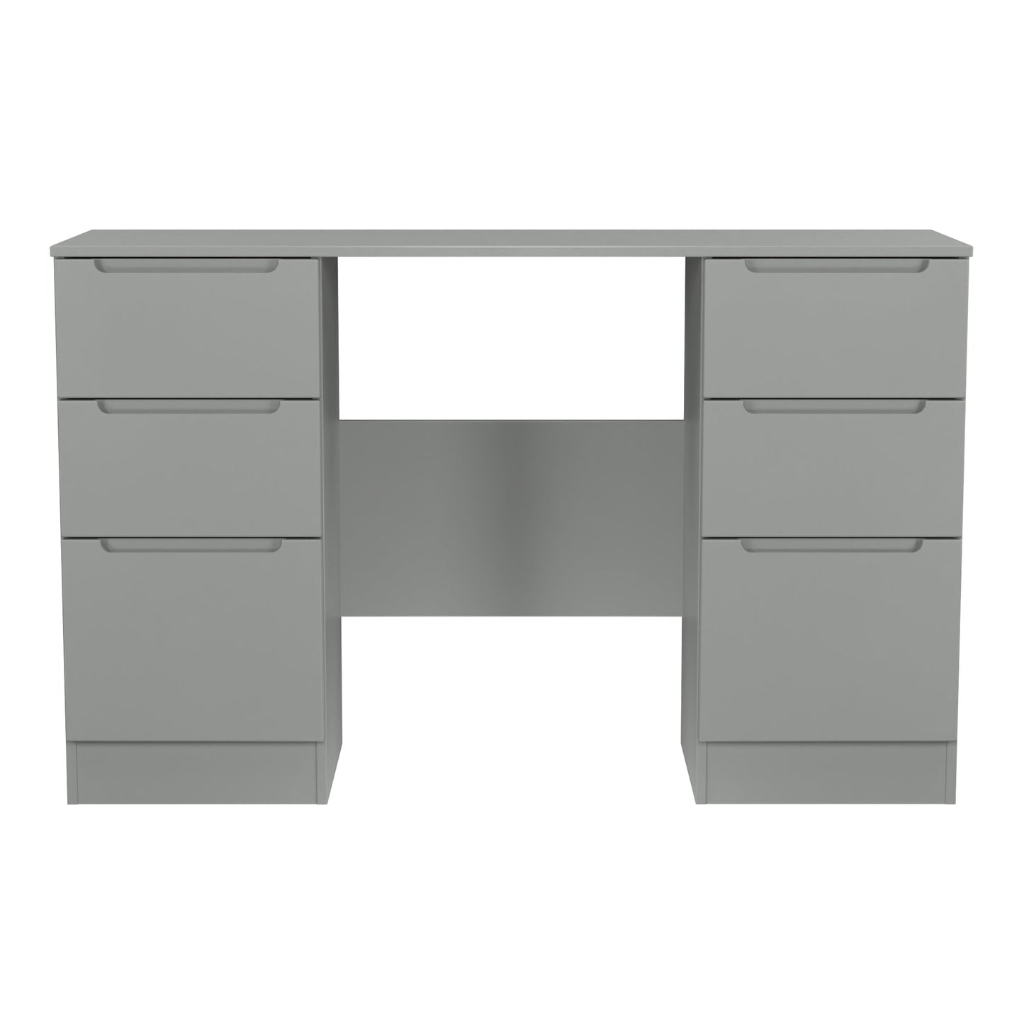 Milan Desk Grey 6 Drawers 125cm