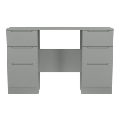 Milan Desk Grey 6 Drawers 125cm