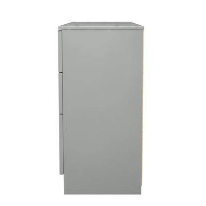 Milan Desk Grey 6 Drawers 125cm