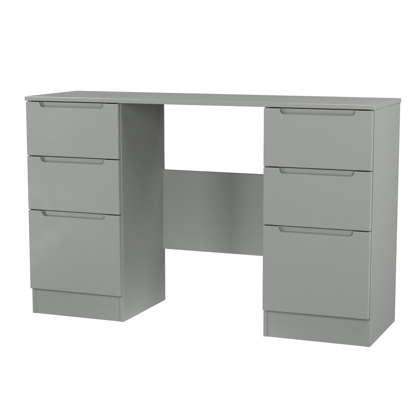 Milan Desk Grey 6 Drawers 125cm