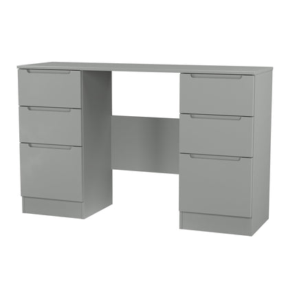 Milan Desk Grey 6 Drawers 125cm