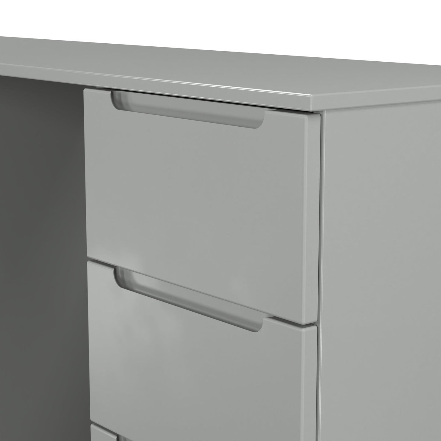 Milan Desk Grey 6 Drawers 125cm