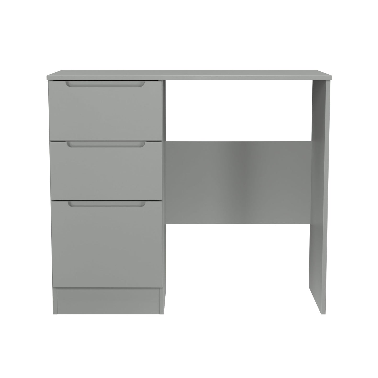 Milan Desk Grey 3 Drawers 90cm