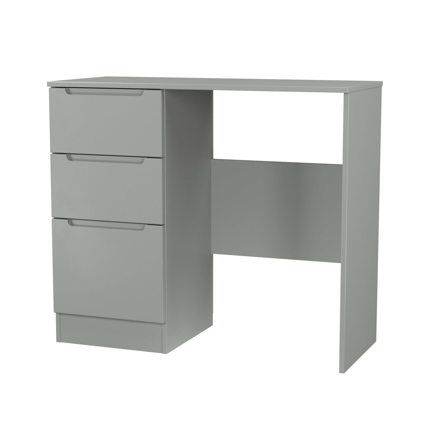 Milan Desk Grey 3 Drawers 90cm